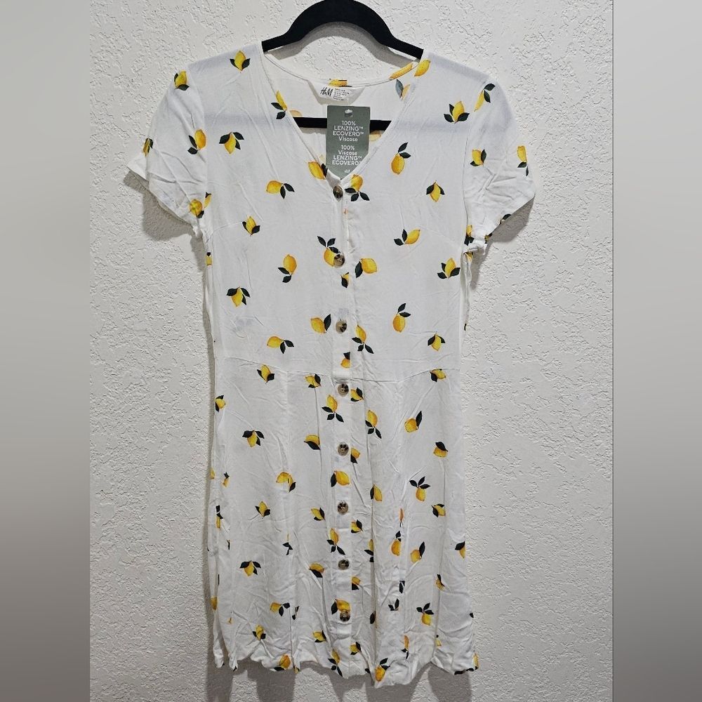H&M Kids Lemon Button Down Dress Size US 18